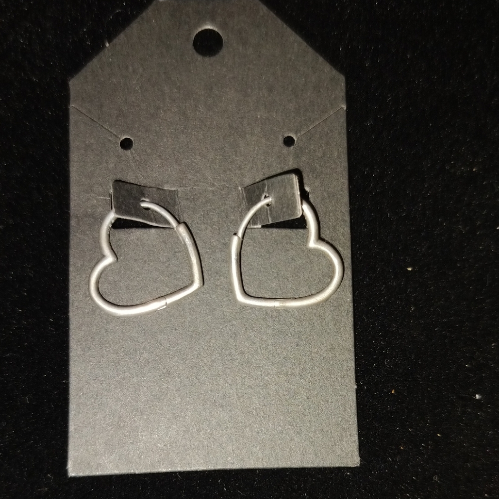 Pandora Silver Heart-Shaped Earrings